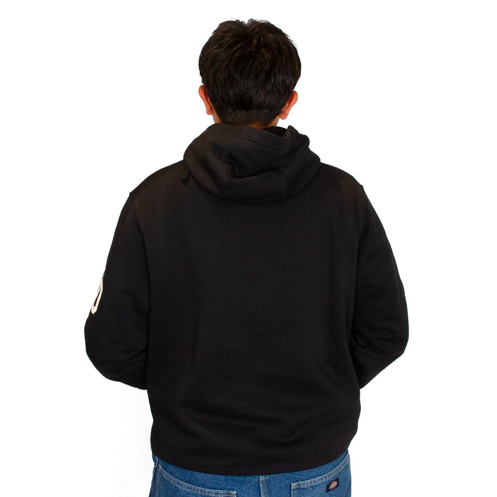 Interlocking UO, Nike, Black, Hoodie, Cotton Blend, Men, Fleece, Natural, Sweatshirt, Pullover, 966672